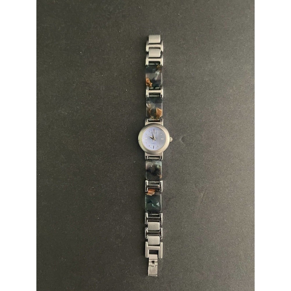 CTNY Bracelet Marble Multi-Color Quartz Watch Stainless Steel Made In Japan 6”